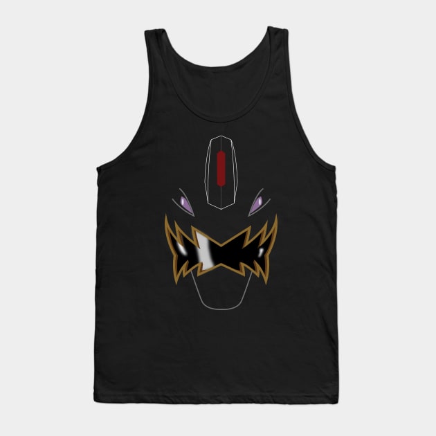 PR Dino Thunder Black Ranger Visor Tank Top by mavgagliano